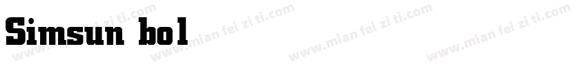 Simsun bold1861字体转换